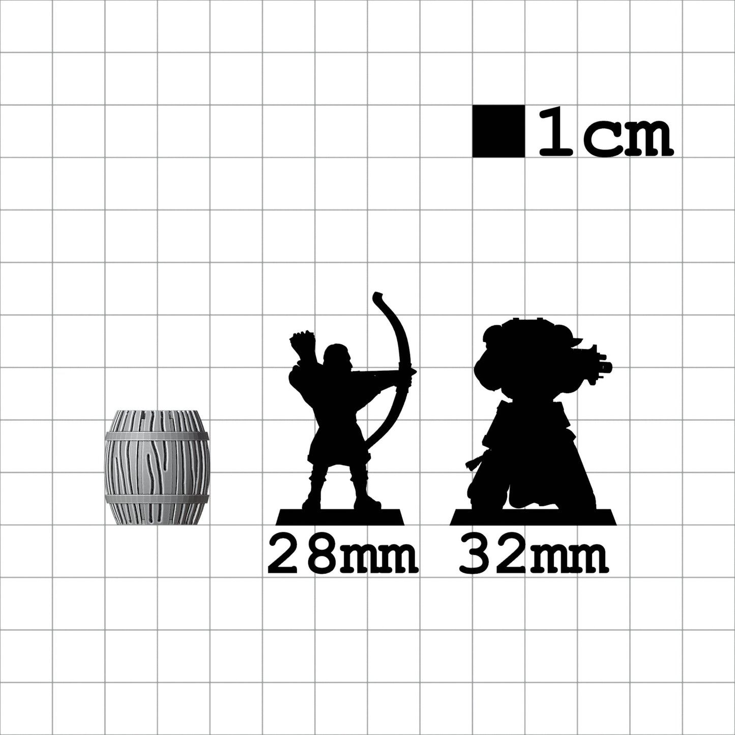 Tabletop Terrain Fässer ×8 | 28mm Fantasy Scenery für DnD, RPG und Wargaming