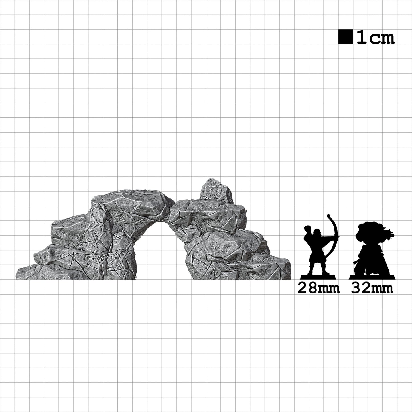 Tabletop Terrain Fels Brücke | 28mm Fantasy Scenery für DnD, RPG und Wargaming