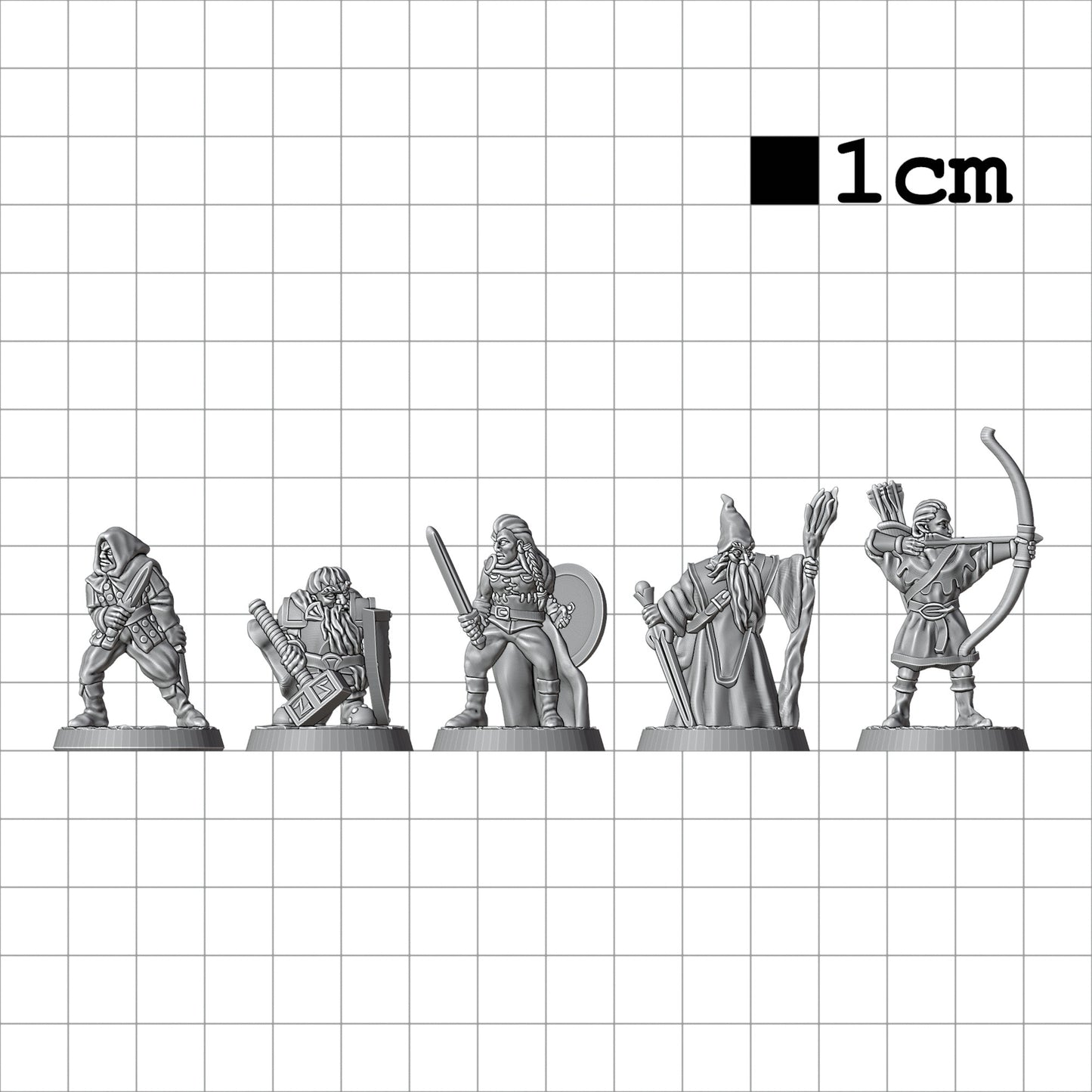 Tabletop Terrain Heldenparty | 28mm Fantasy Scenery für DnD, RPG und Wargaming