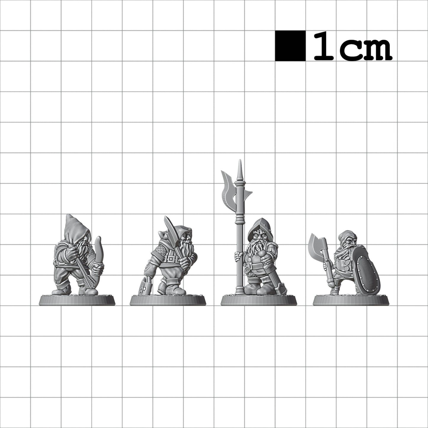 Tabletop Terrain Zwerg Krieger Set 3 | 28mm Fantasy Scenery für DnD, RPG und Wargaming