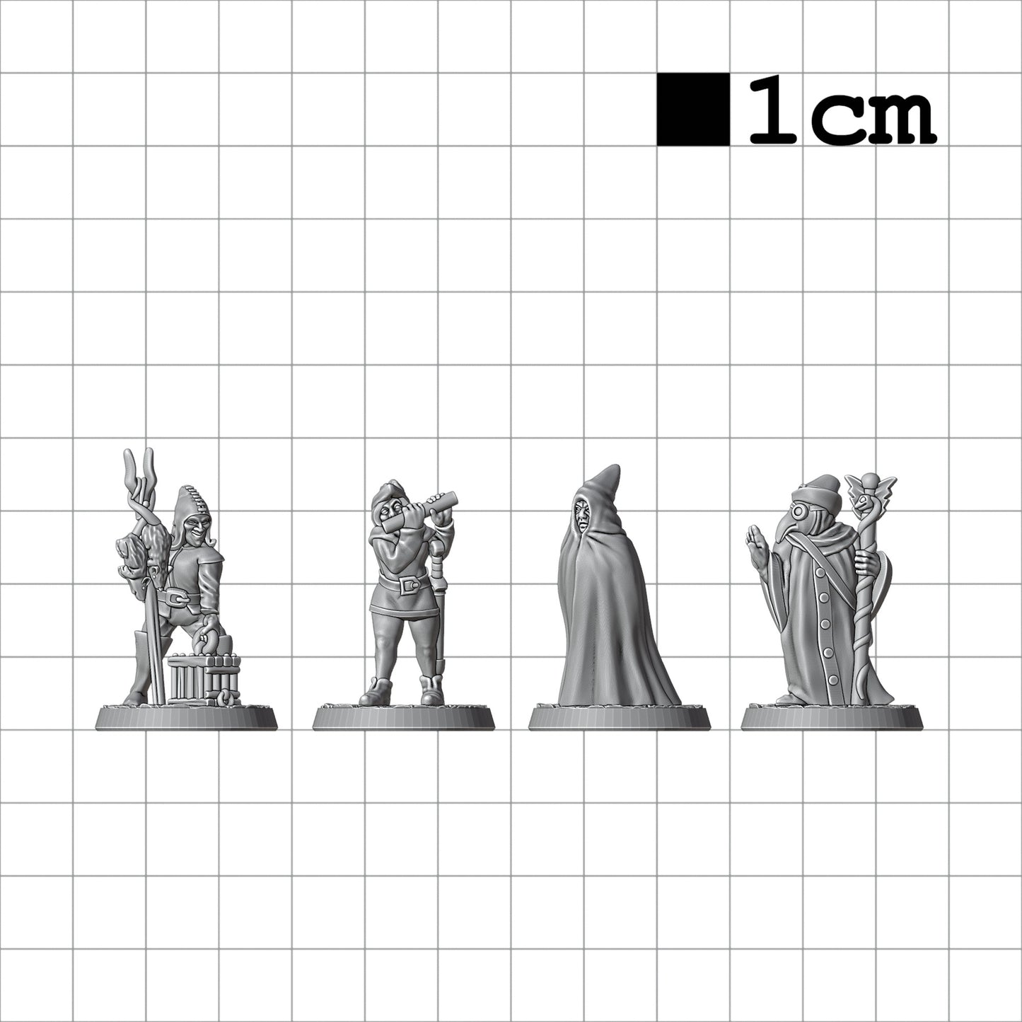 Tabletop Terrain Dorfbewohner Set 2 | 28mm Fantasy Scenery für DnD, RPG und Wargaming