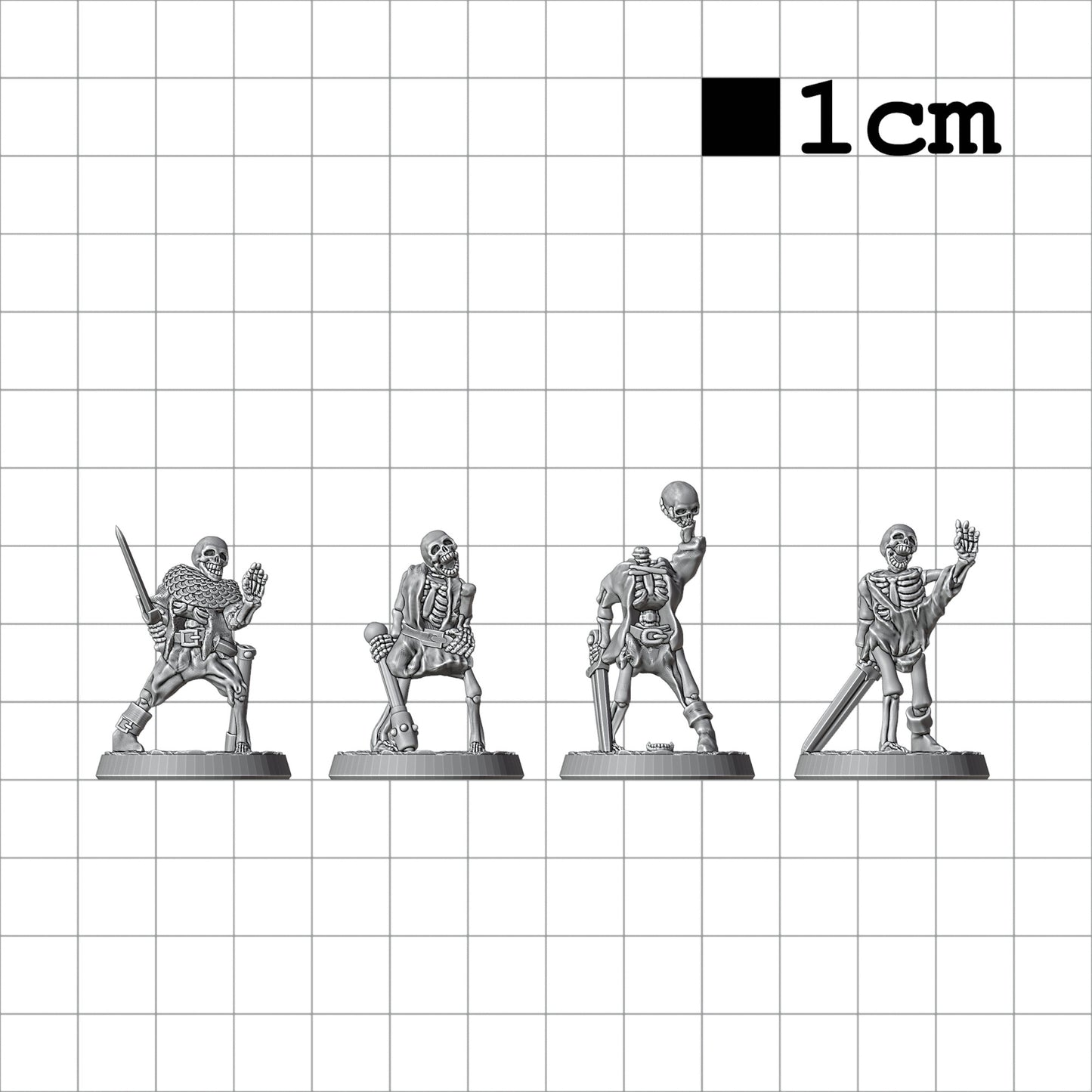 Tabletop Terrain Skelett Krieger | 28mm Fantasy Scenery für DnD, RPG und Wargaming