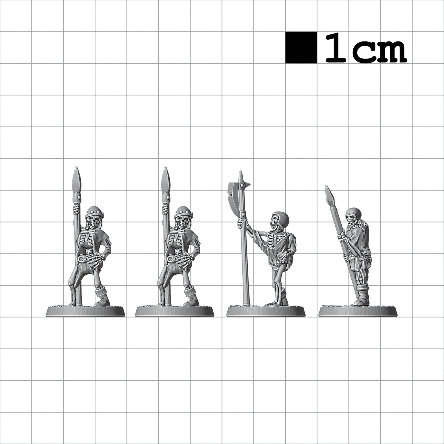 Tabletop Terrain Skelette mit Speeren | 28mm Fantasy Scenery für DnD, RPG und Wargaming