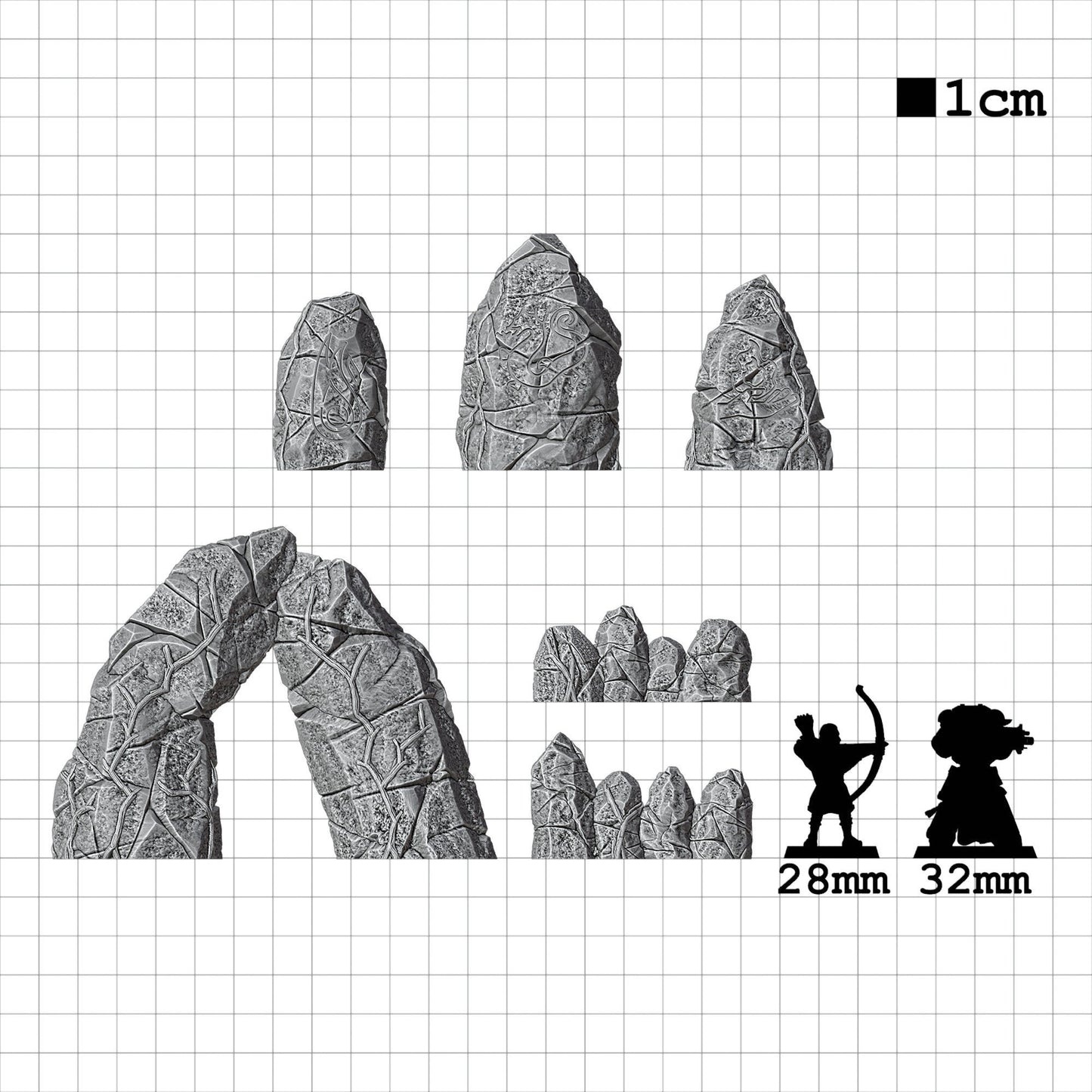 Tabletop Terrain Gedenkstätte | 28mm Fantasy Scenery für DnD, RPG und Wargaming