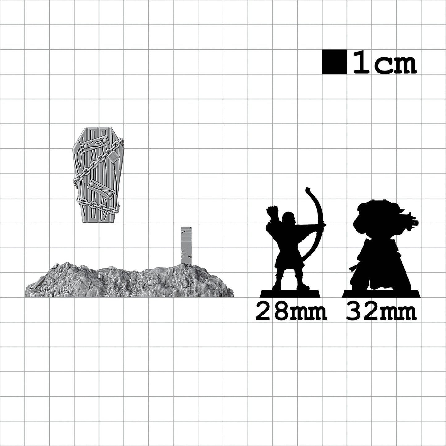 Tabletop Terrain Grab | 28mm Fantasy Scenery für DnD, RPG und Wargaming