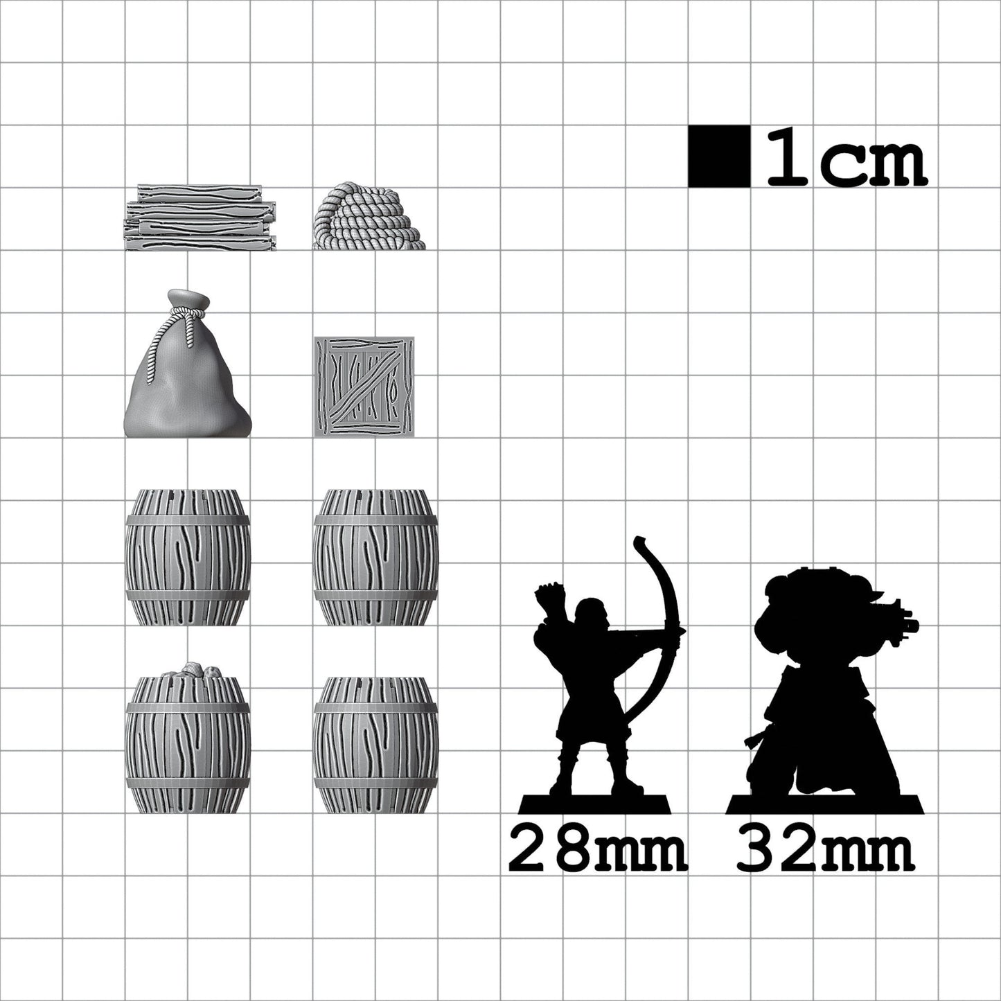 Tabletop Terrain Scatter Terrain | 28mm Fantasy Scenery für DnD, RPG und Wargaming