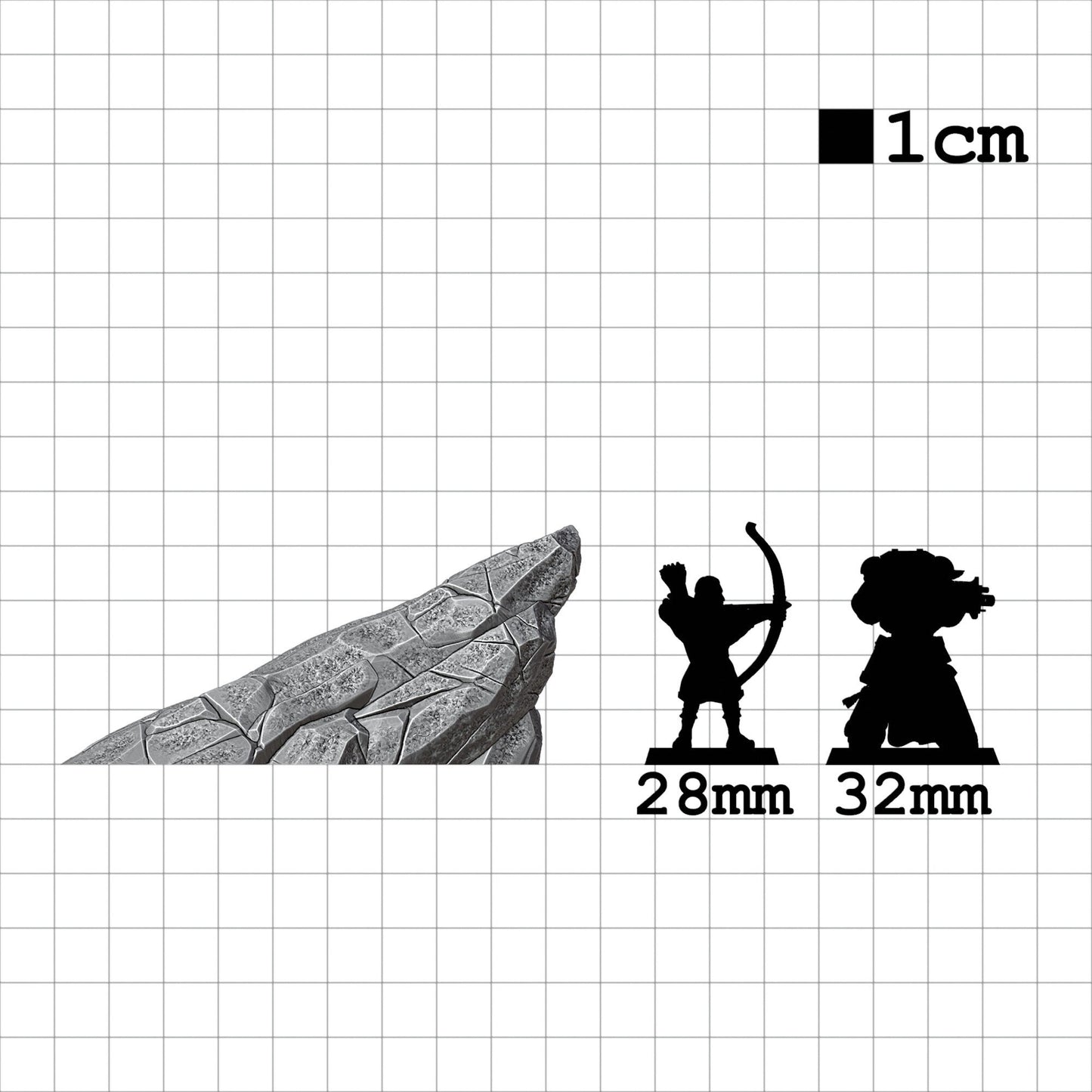 Tabletop Terrain Fels Rampe | 28mm Fantasy Scenery für DnD, RPG und Wargaming