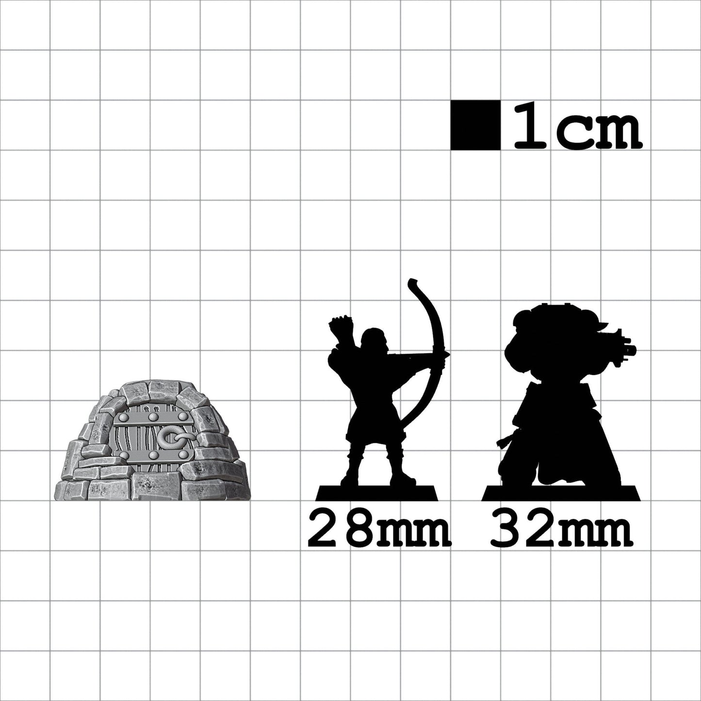 Tabletop Terrain geheimer Eigang | 28mm Fantasy Scenery für DnD, RPG und Wargaming