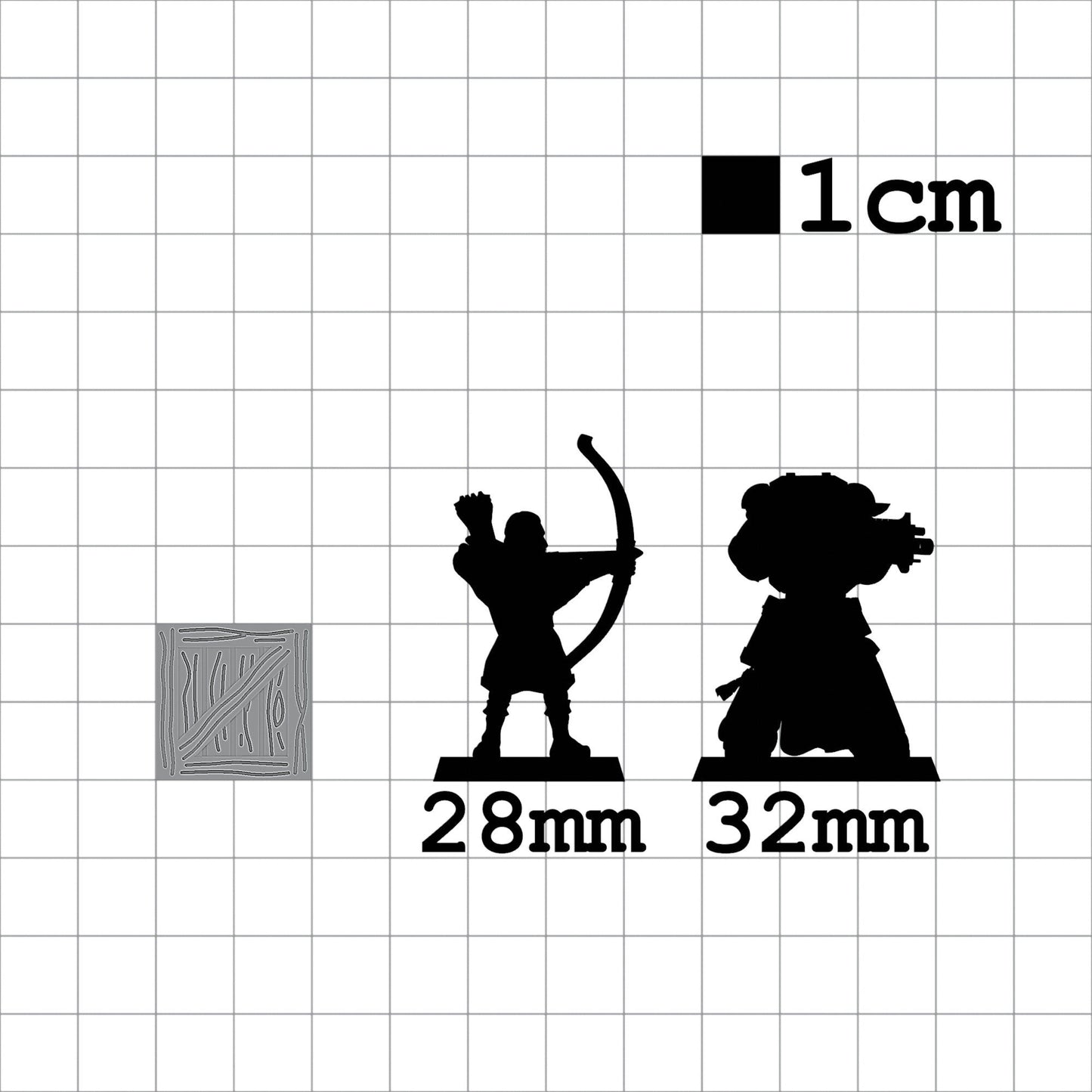 Tabletop Terrain Kisten ×4 | 28mm Fantasy Scenery für DnD, RPG und Wargaming