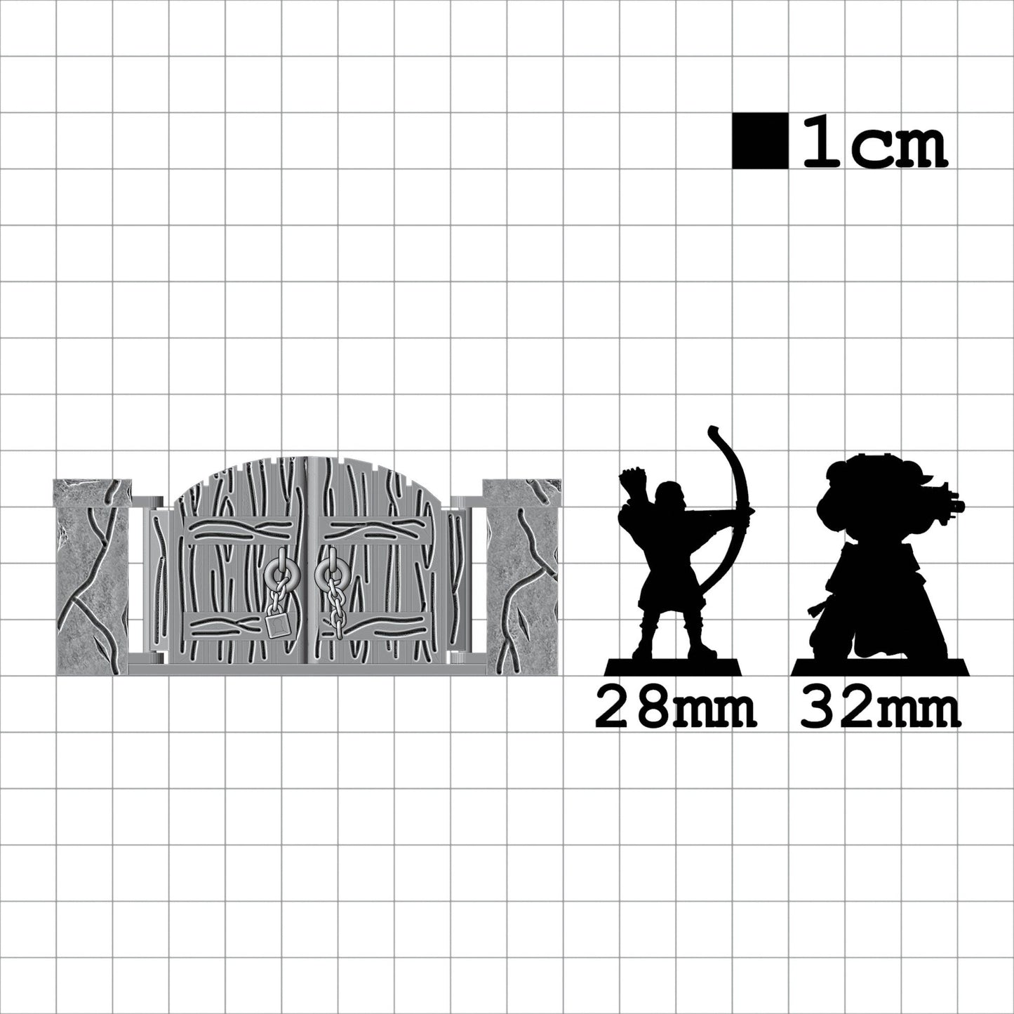 Tabletop Terrain Tor | 28mm Fantasy Scenery für DnD, RPG und Wargaming