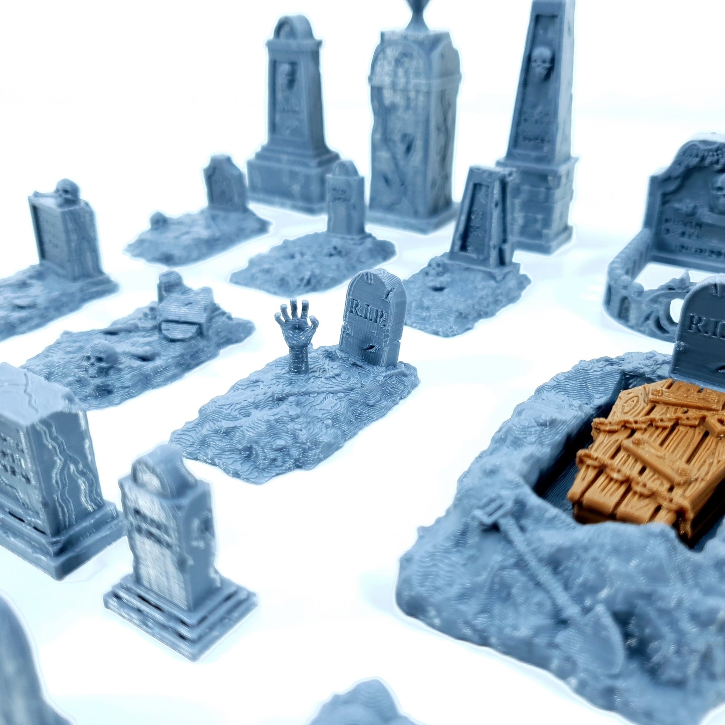 Tabletop Terrain Friedhof Set | 28mm Fantasy Scenery für DnD, RPG und Wargaming