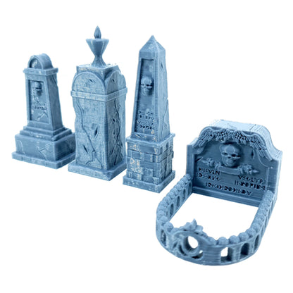 Tabletop Terrain Friedhof Set | 28mm Fantasy Scenery für DnD, RPG und Wargaming