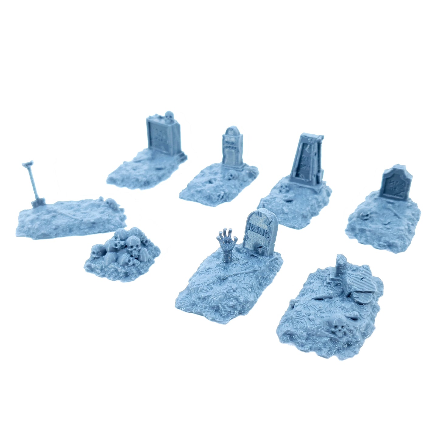 Tabletop Terrain Friedhof Set | 28mm Fantasy Scenery für DnD, RPG und Wargaming
