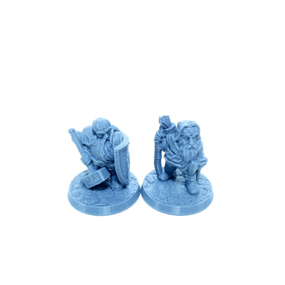 Tabletop Terrain Zwerg Krieger Set 2 | 28mm Fantasy Scenery für DnD, RPG und Wargaming
