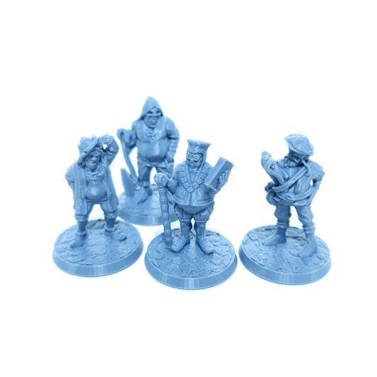 Tabletop Terrain Dorfbewohner Set 4 | 28mm Fantasy Scenery für DnD, RPG und Wargaming