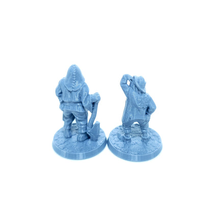 Tabletop Terrain Dorfbewohner Set 4 | 28mm Fantasy Scenery für DnD, RPG und Wargaming