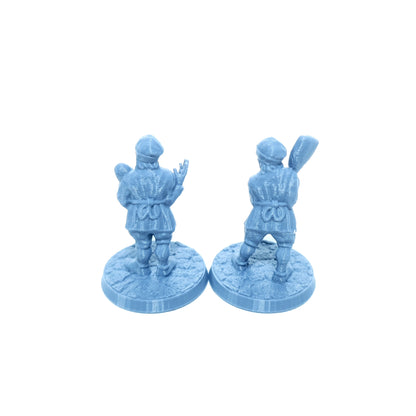 Tabletop Terrain Dorfbewohner Set 1 | 28mm Fantasy Scenery für DnD, RPG und Wargaming