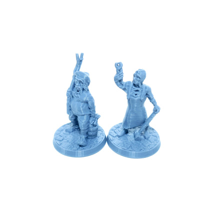 Tabletop Terrain Dorfbewohner Set 1 | 28mm Fantasy Scenery für DnD, RPG und Wargaming