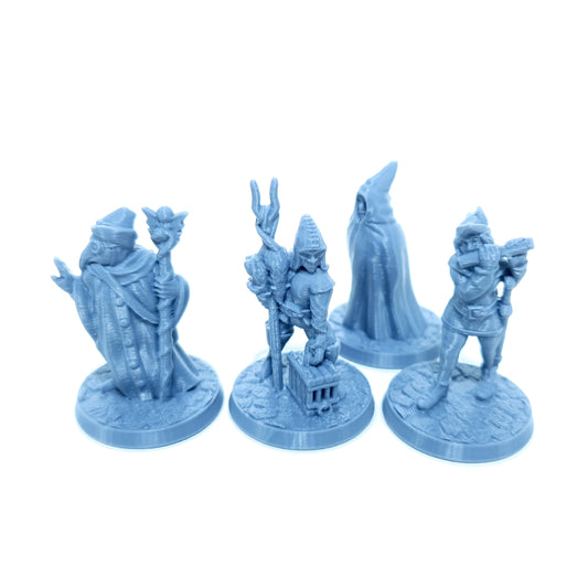 Tabletop Terrain Dorfbewohner Set 2 | 28mm Fantasy Scenery für DnD, RPG und Wargaming
