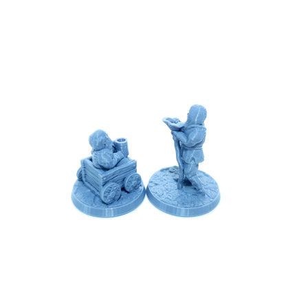 Tabletop Terrain Dorfbewohner Set 5 | 28mm Fantasy Scenery für DnD, RPG und Wargaming