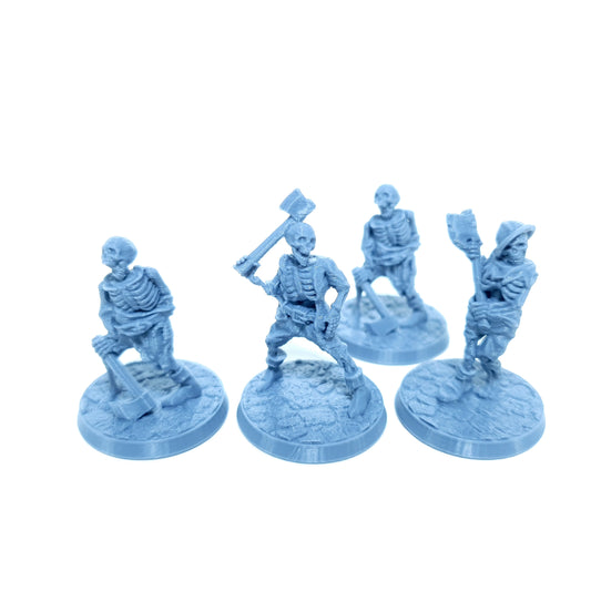 Tabletop Terrain Skelette mit Axt | 28mm Fantasy Scenery für DnD, RPG und Wargaming
