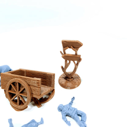 Tabletop Terrain Leichen | 28mm Fantasy Scenery für DnD, RPG und Wargaming