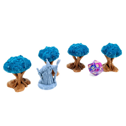 Tabletop Terrain Busch x4 | 28mm Fantasy Scenery für DnD, RPG und Wargaming