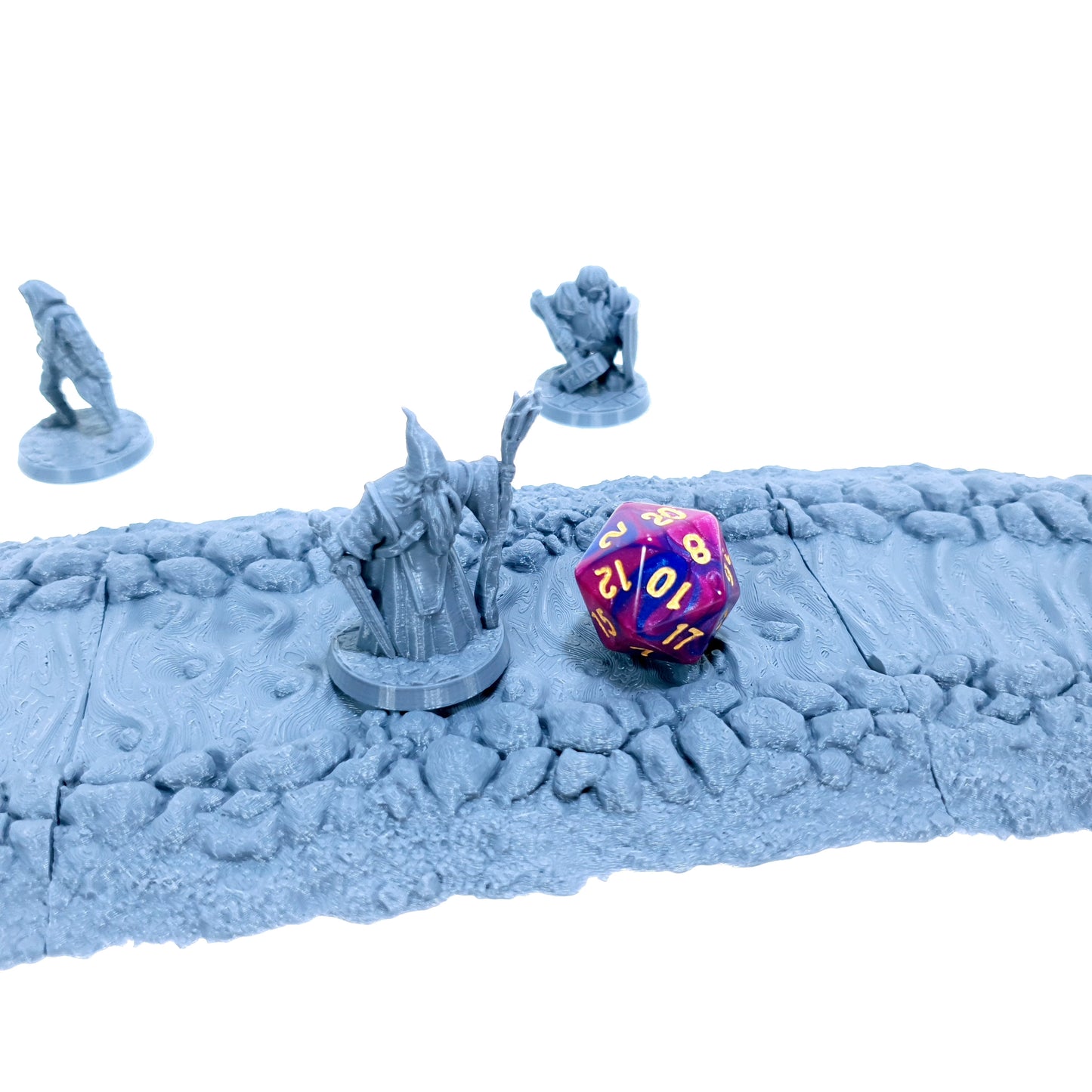 Tabletop Terrain Fluss | 28mm Fantasy Scenery für DnD, RPG und Wargaming