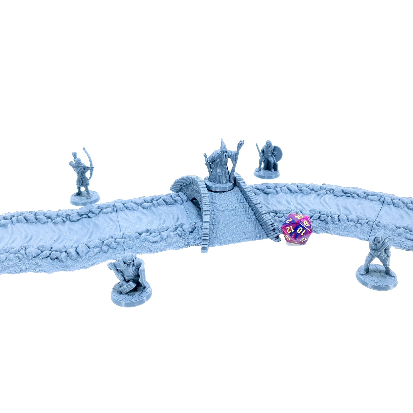 Tabletop Terrain Fluss | 28mm Fantasy Scenery für DnD, RPG und Wargaming