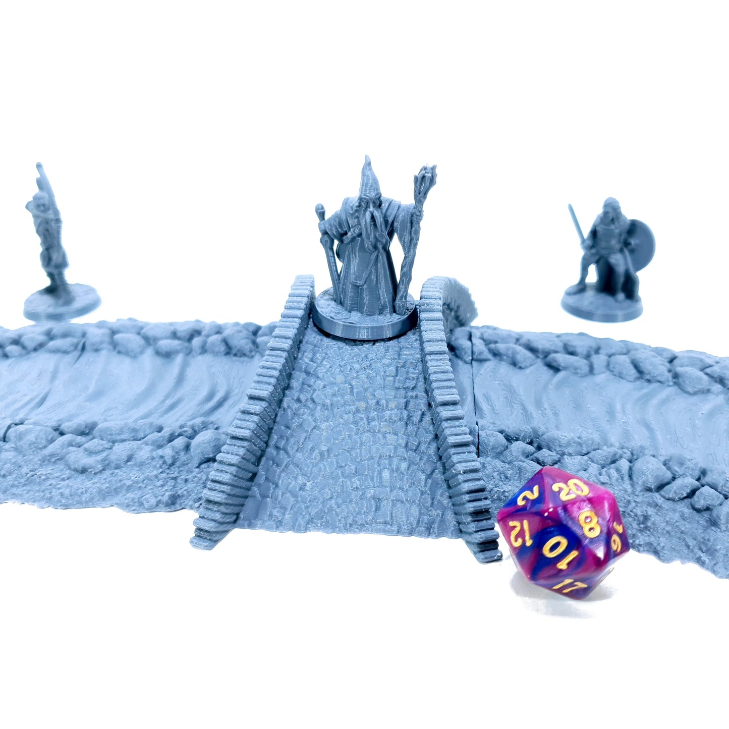 Tabletop Terrain Fluss | 28mm Fantasy Scenery für DnD, RPG und Wargaming