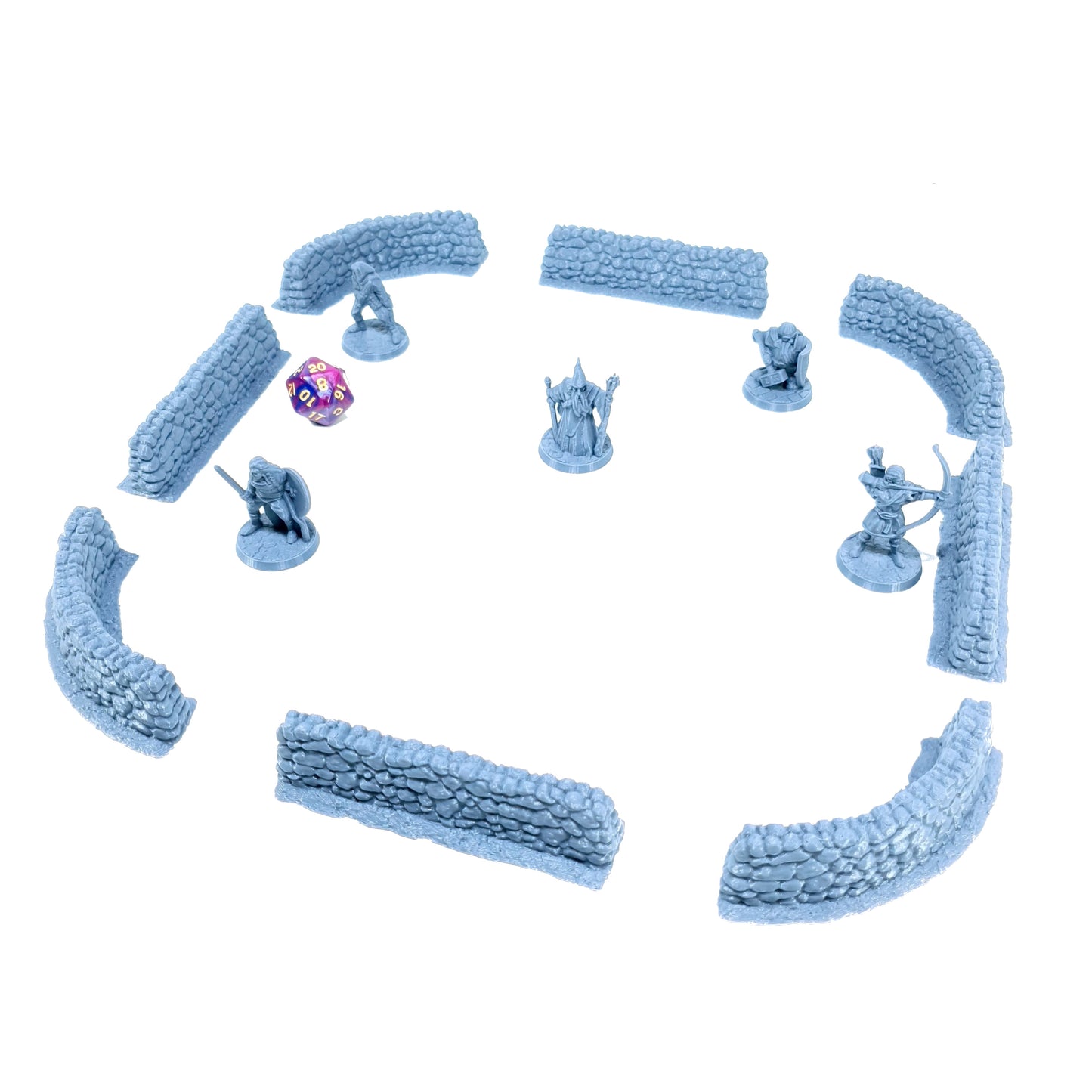 Tabletop Terrain Mauern | 28mm Fantasy Scenery für DnD, RPG und Wargaming