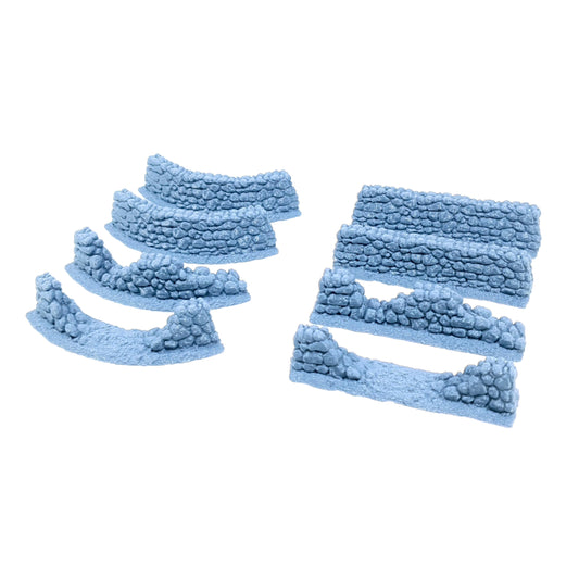 Tabletop Terrain Mauer Ruinen | 28mm Fantasy Scenery für DnD, RPG und Wargaming