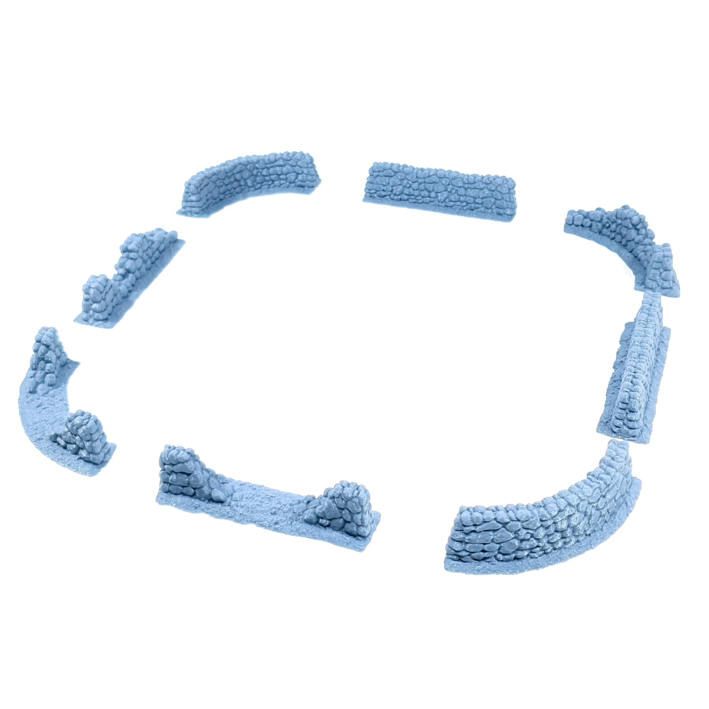 Tabletop Terrain Mauer Ruinen | 28mm Fantasy Scenery für DnD, RPG und Wargaming