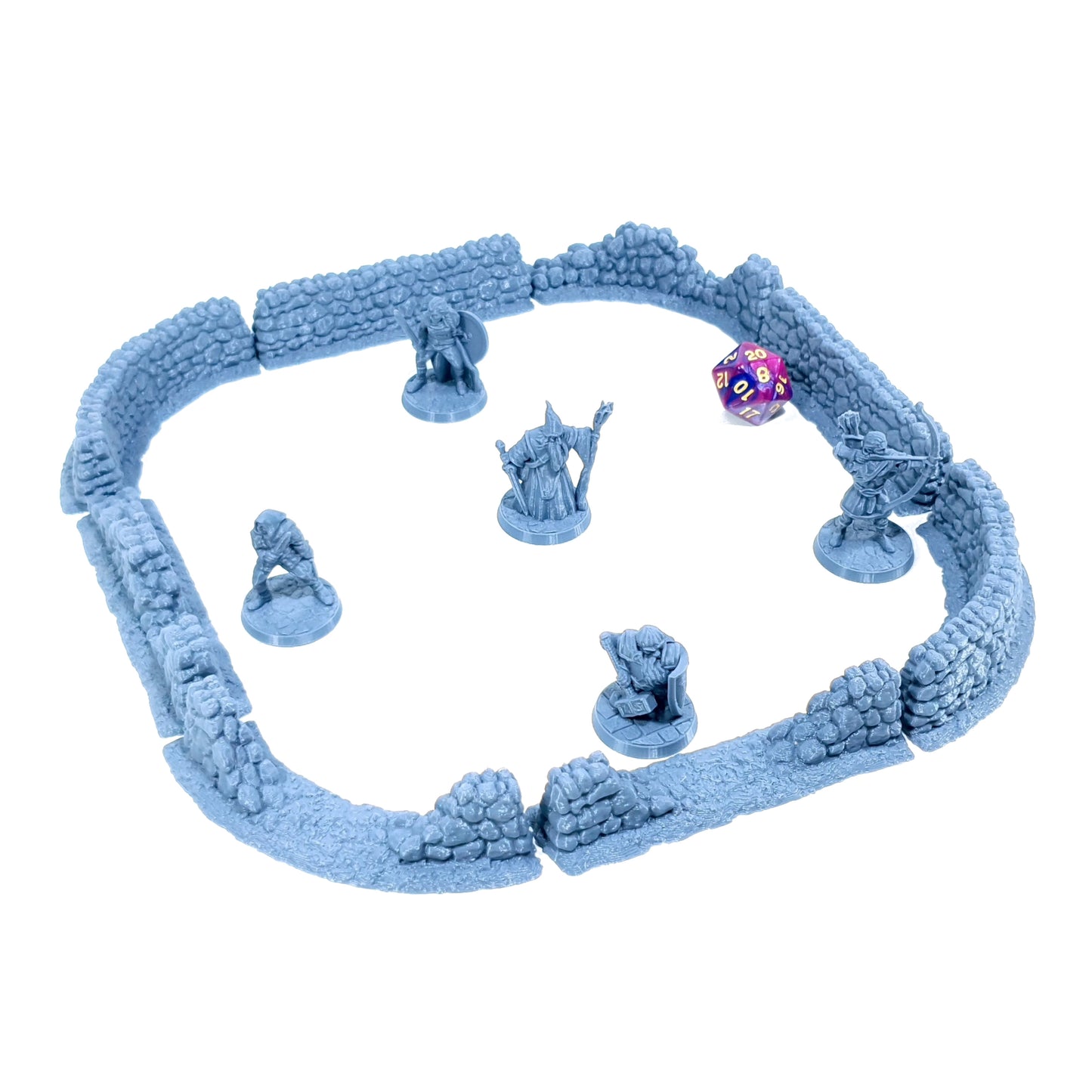 Tabletop Terrain Mauer Ruinen | 28mm Fantasy Scenery für DnD, RPG und Wargaming
