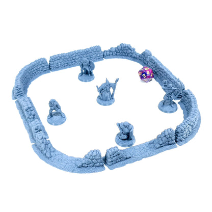 Tabletop Terrain Mauer Ruinen | 28mm Fantasy Scenery für DnD, RPG und Wargaming