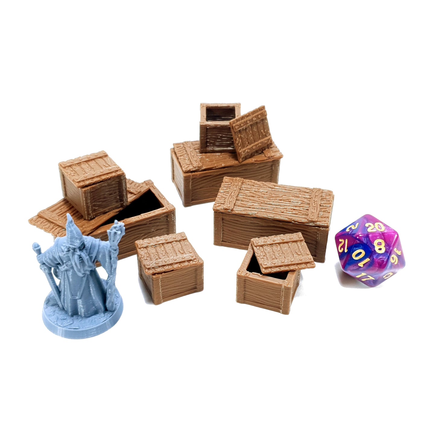 Tabletop Terrain Kisten x 7 | 28mm Fantasy Scenery für DnD, RPG und Wargaming