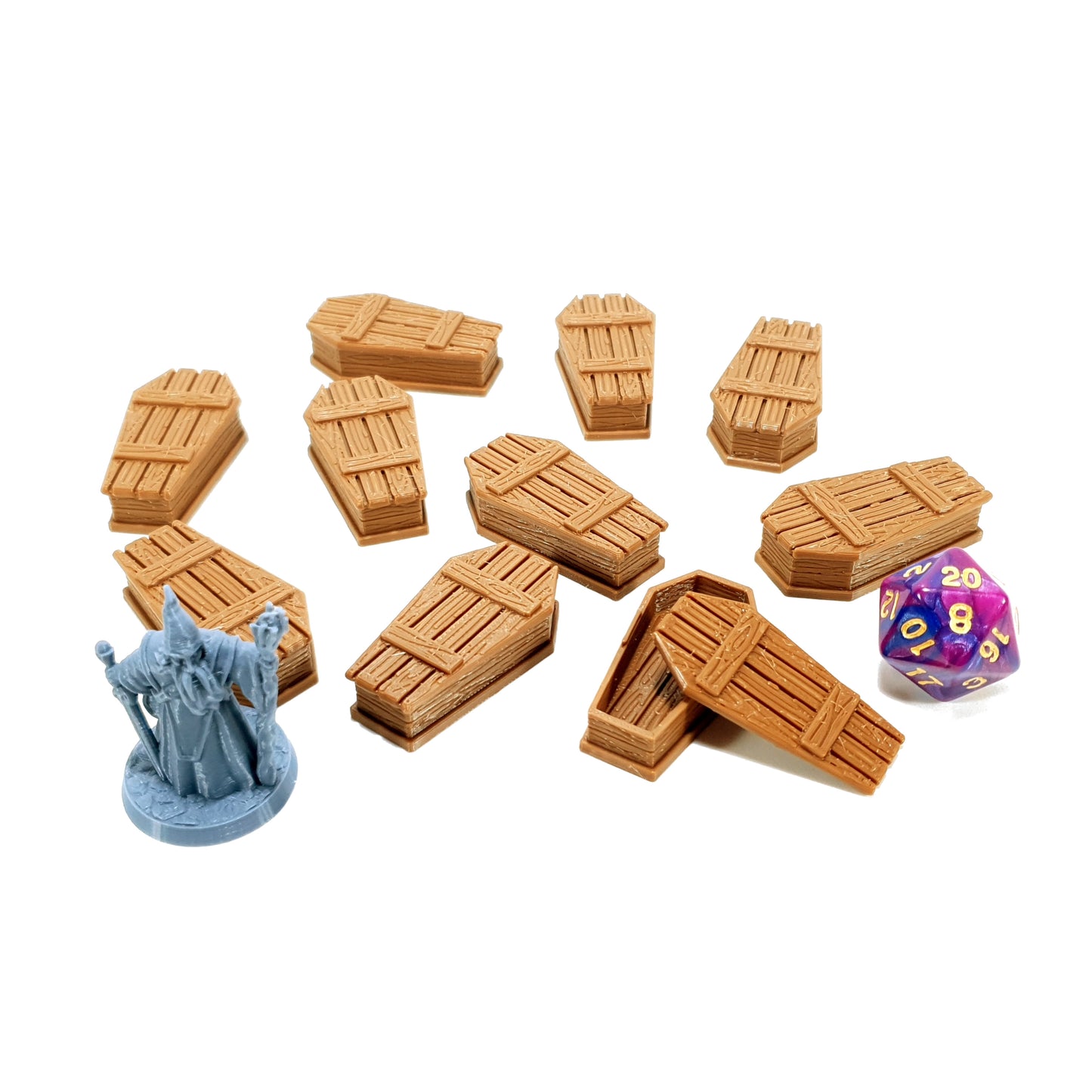 Tabletop Terrain Särge x10 | 28mm Fantasy Scenery für DnD, RPG und Wargaming