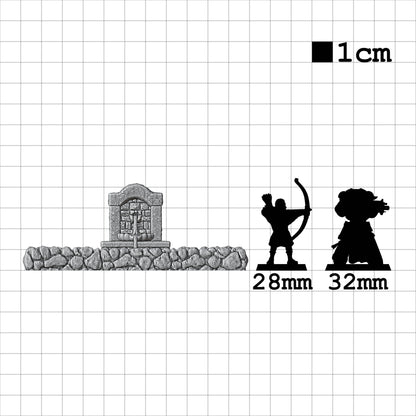 Tabletop Terrain Brunnen | 28mm Fantasy Scenery für DnD, RPG und Wargaming