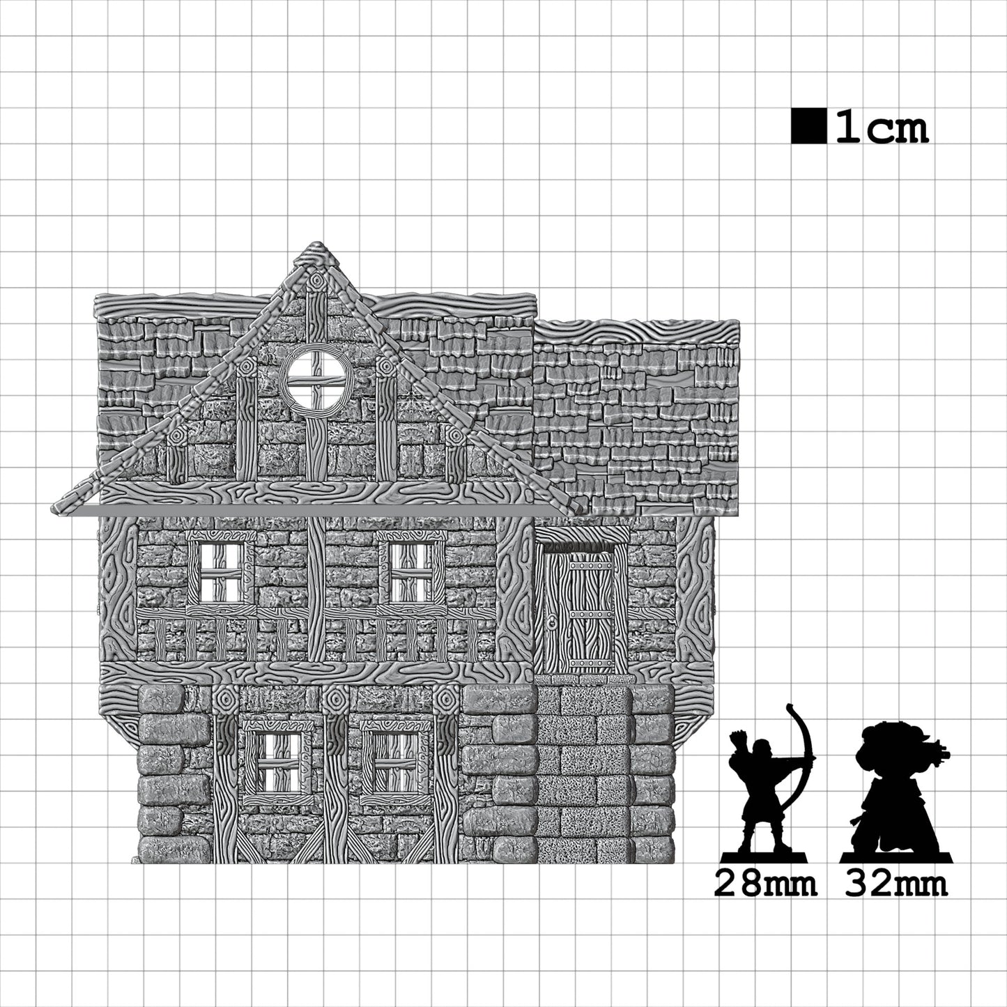 Tabletop Terrain Dorf Haus 4 | 28mm Fantasy Scenery für DnD, RPG und Wargaming