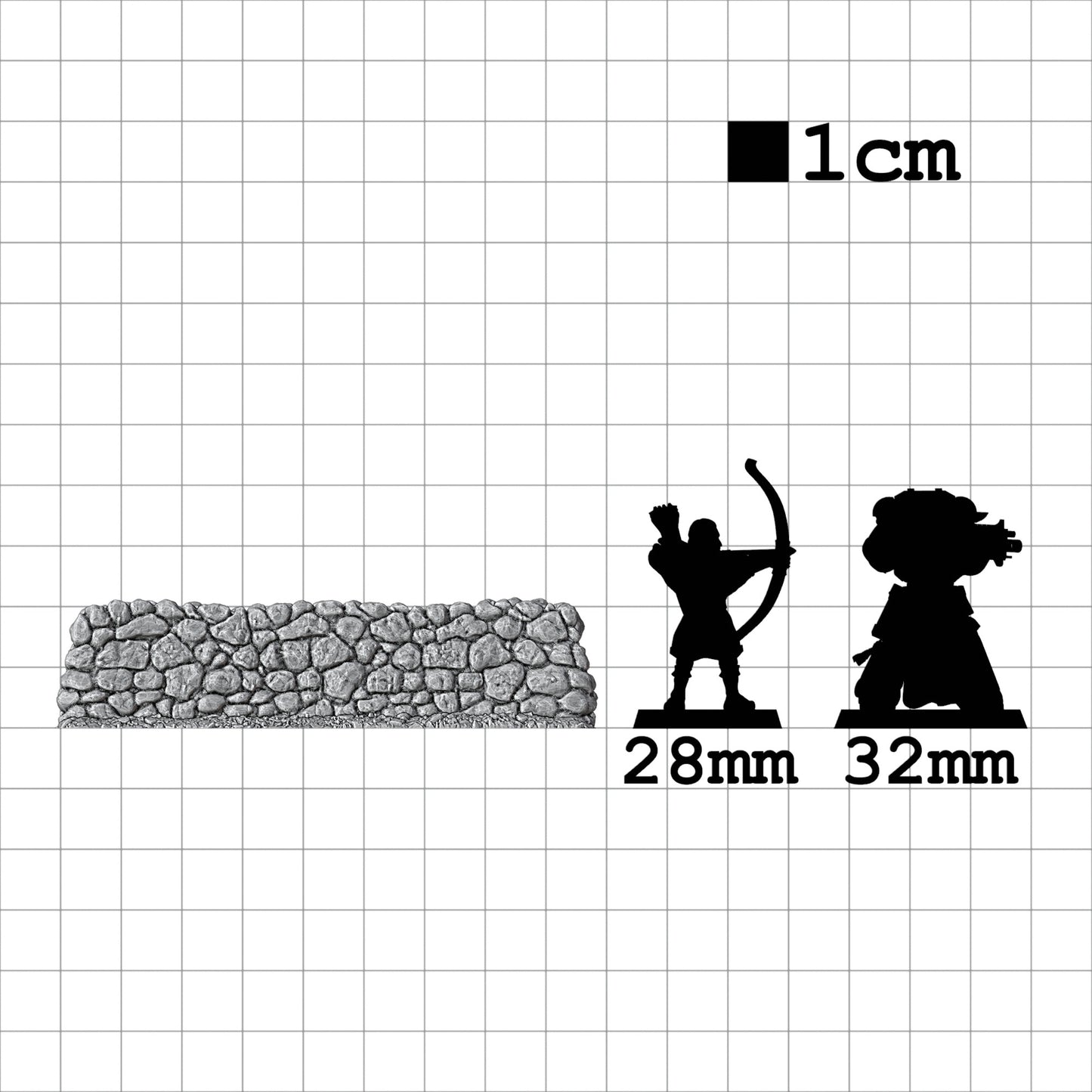 Tabletop Terrain Mauern | 28mm Fantasy Scenery für DnD, RPG und Wargaming