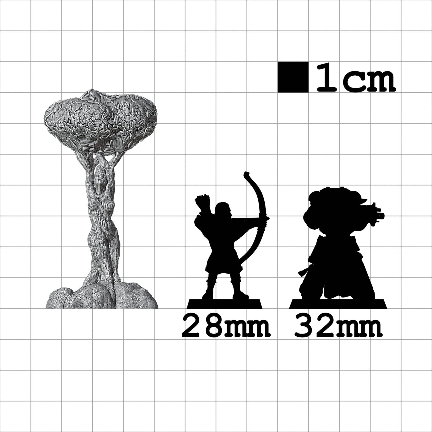 Tabletop Terrain Dryade | 28mm Fantasy Scenery für DnD, RPG und Wargaming