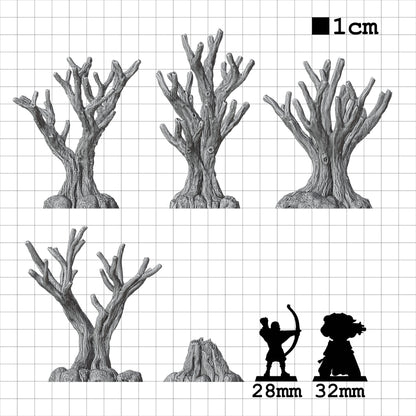 Tabletop Terrain Bäume | 28mm Fantasy Scenery für DnD, RPG und Wargaming