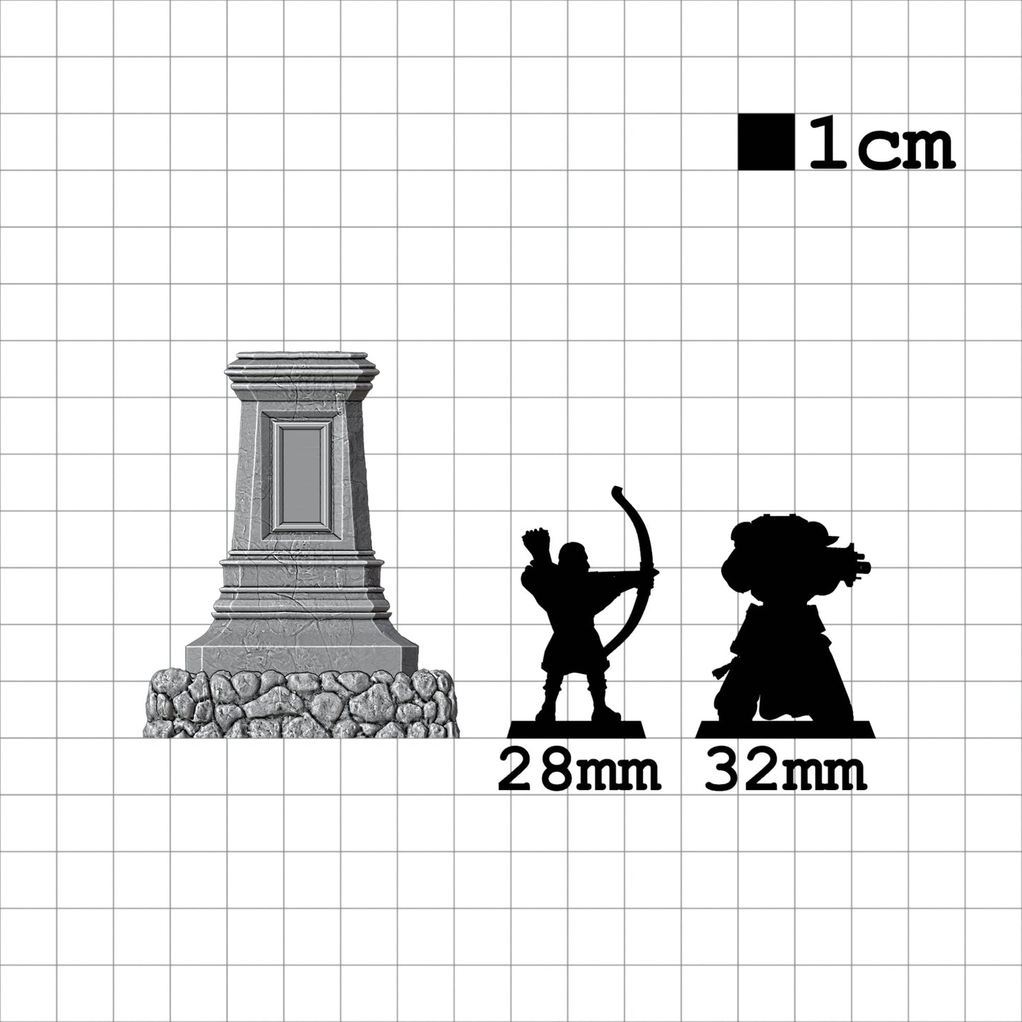 Tabletop Terrain Denkmal | 28mm Fantasy Scenery für DnD, RPG und Wargaming