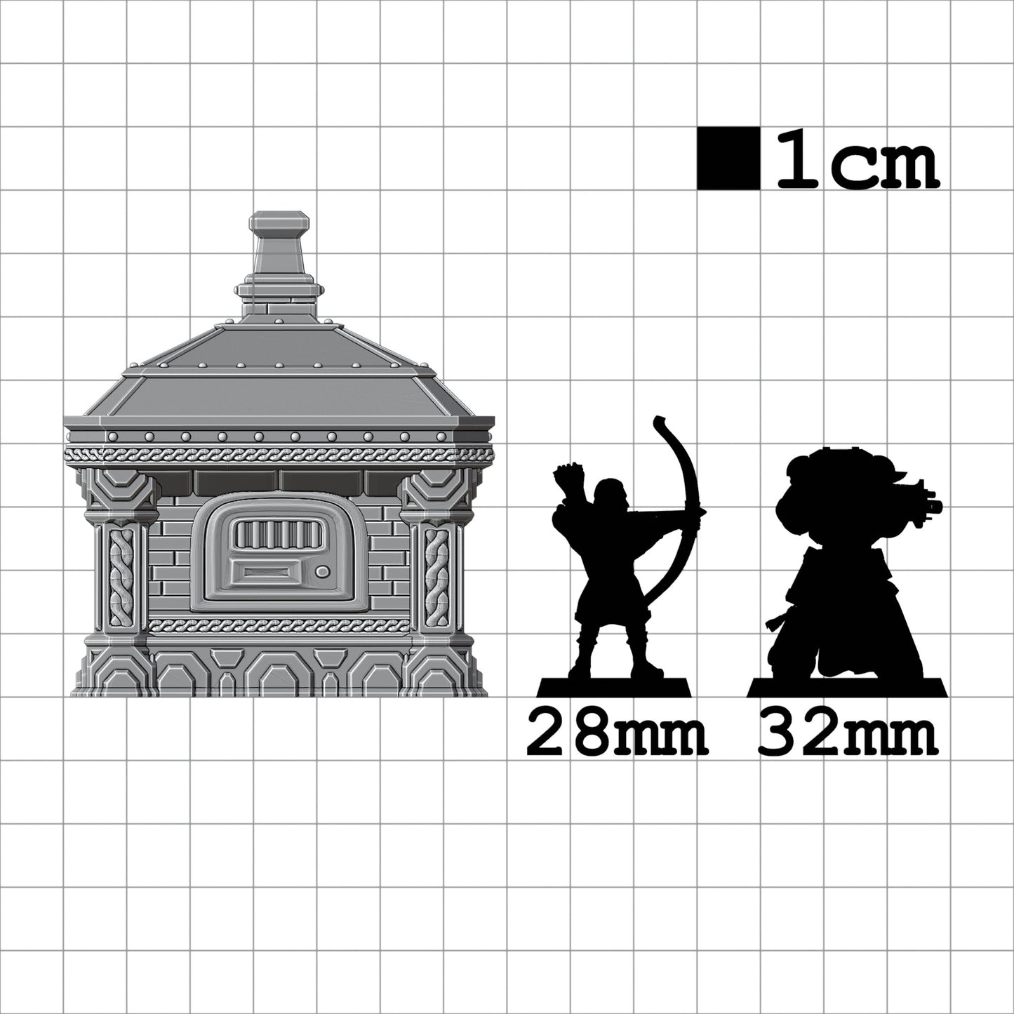 Tabletop Terrain Schmiedeofen | 28mm Fantasy Scenery für DnD, RPG und Wargaming
