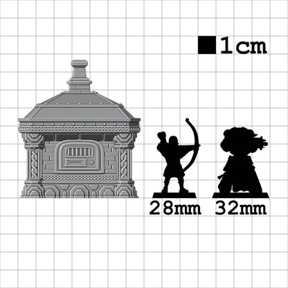 Tabletop Terrain Schmiedeofen | 28mm Fantasy Scenery für DnD, RPG und Wargaming