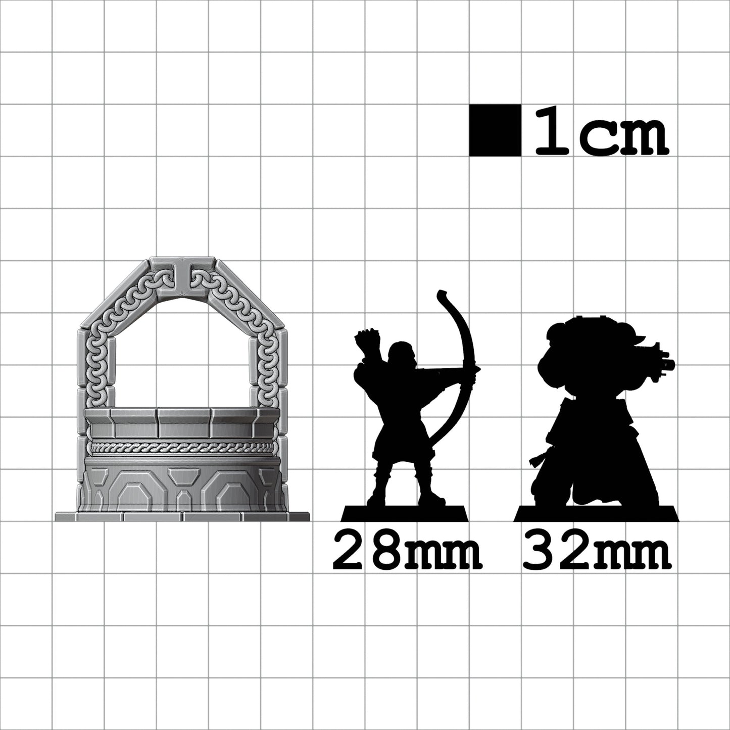 Tabletop Terrain Brunnen | 28mm Fantasy Scenery für DnD, RPG und Wargaming