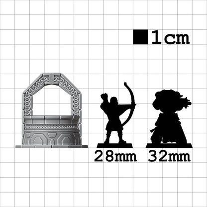 Tabletop Terrain Brunnen | 28mm Fantasy Scenery für DnD, RPG und Wargaming