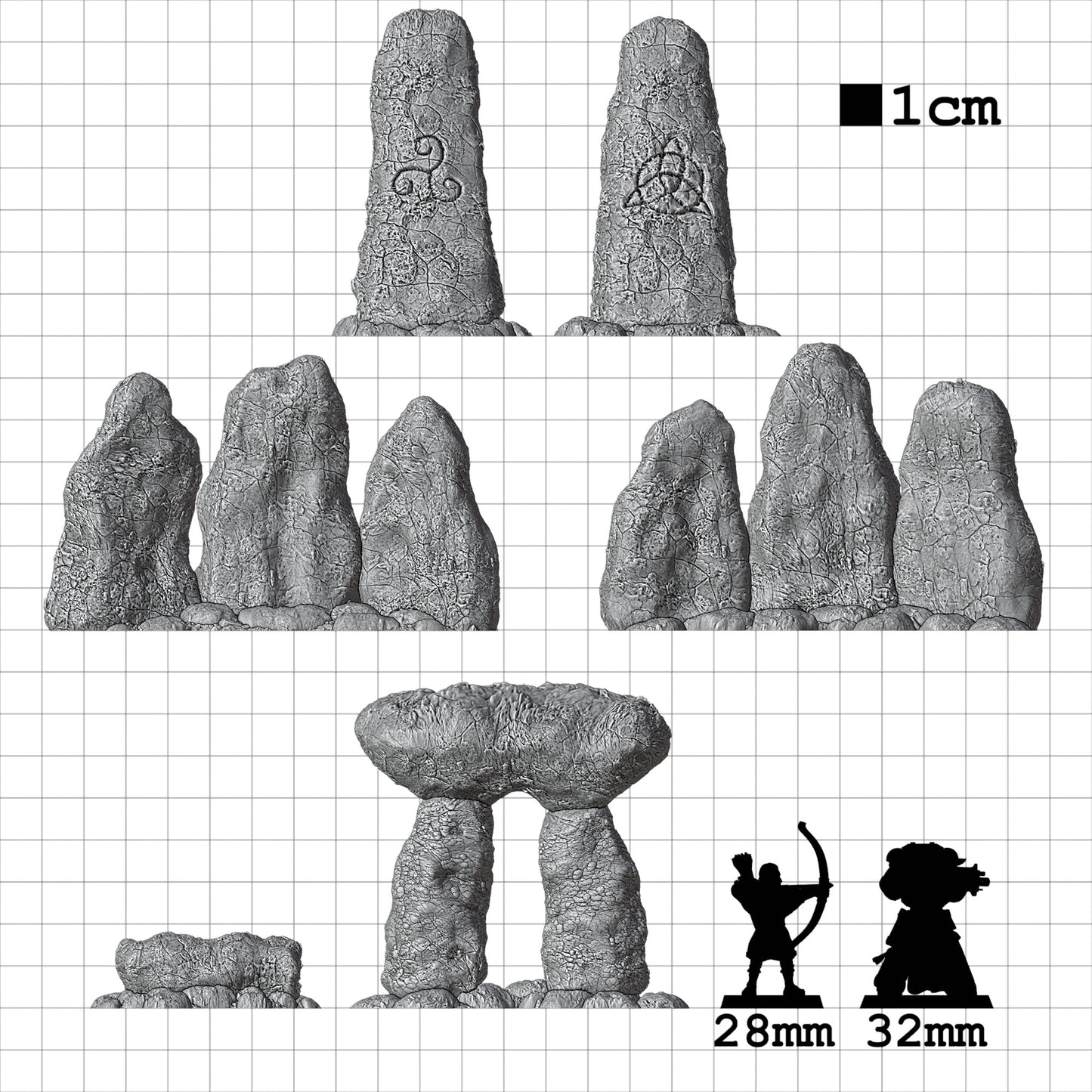Tabletop Terrain Runen Zirkel | 28mm Fantasy Scenery für DnD, RPG und Wargaming