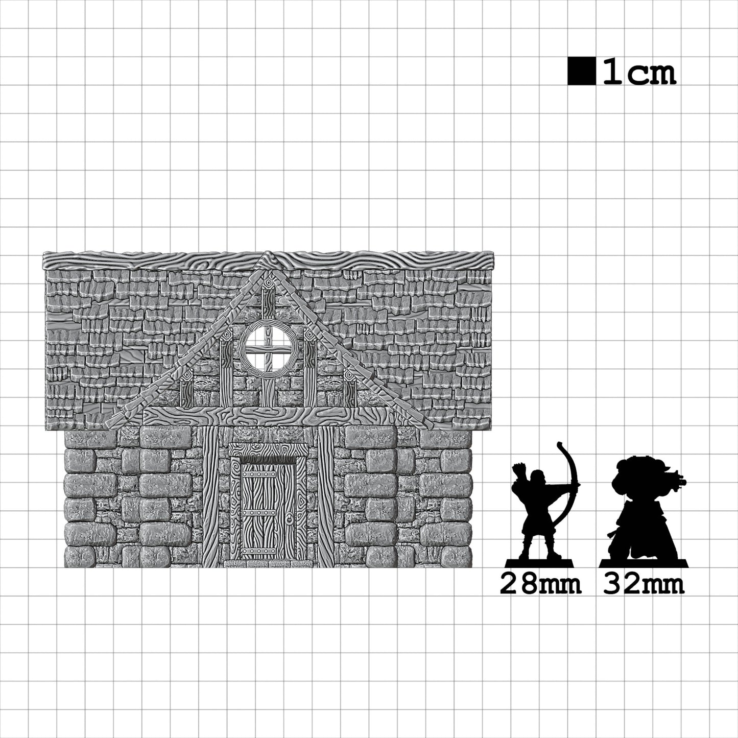 Tabletop Terrain Dorf Haus 7 | 28mm Fantasy Scenery für DnD, RPG und Wargaming