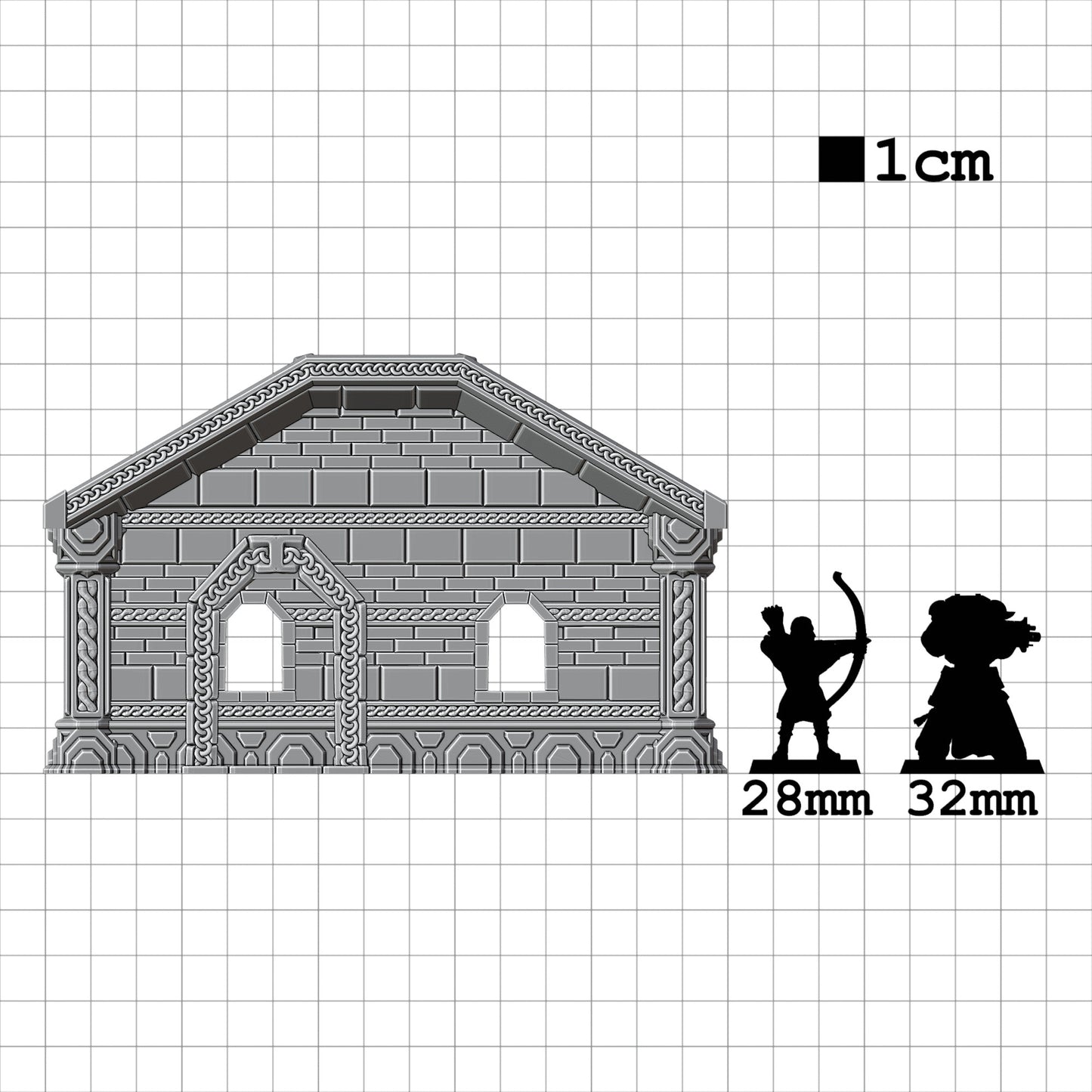 Tabletop Terrain Zwergen Haus 1 | 28mm Fantasy Scenery für DnD, RPG und Wargaming
